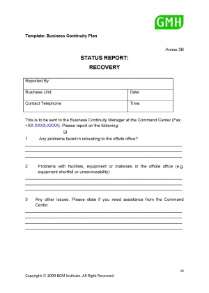 Status Report Recovery Bcmpedia A Wiki Glossary For